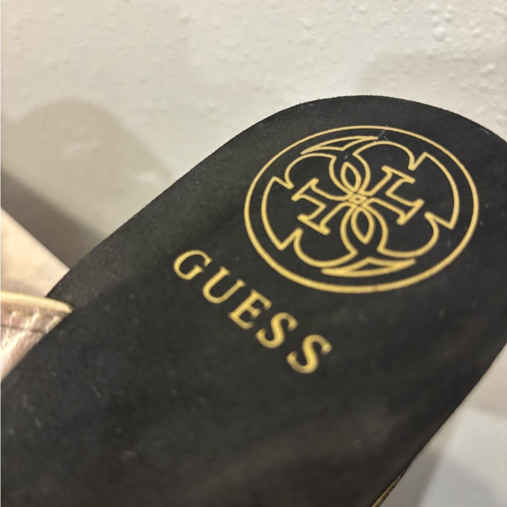 Guess Black Wedges with Gold and Silver Accents - Picture 3 of 5